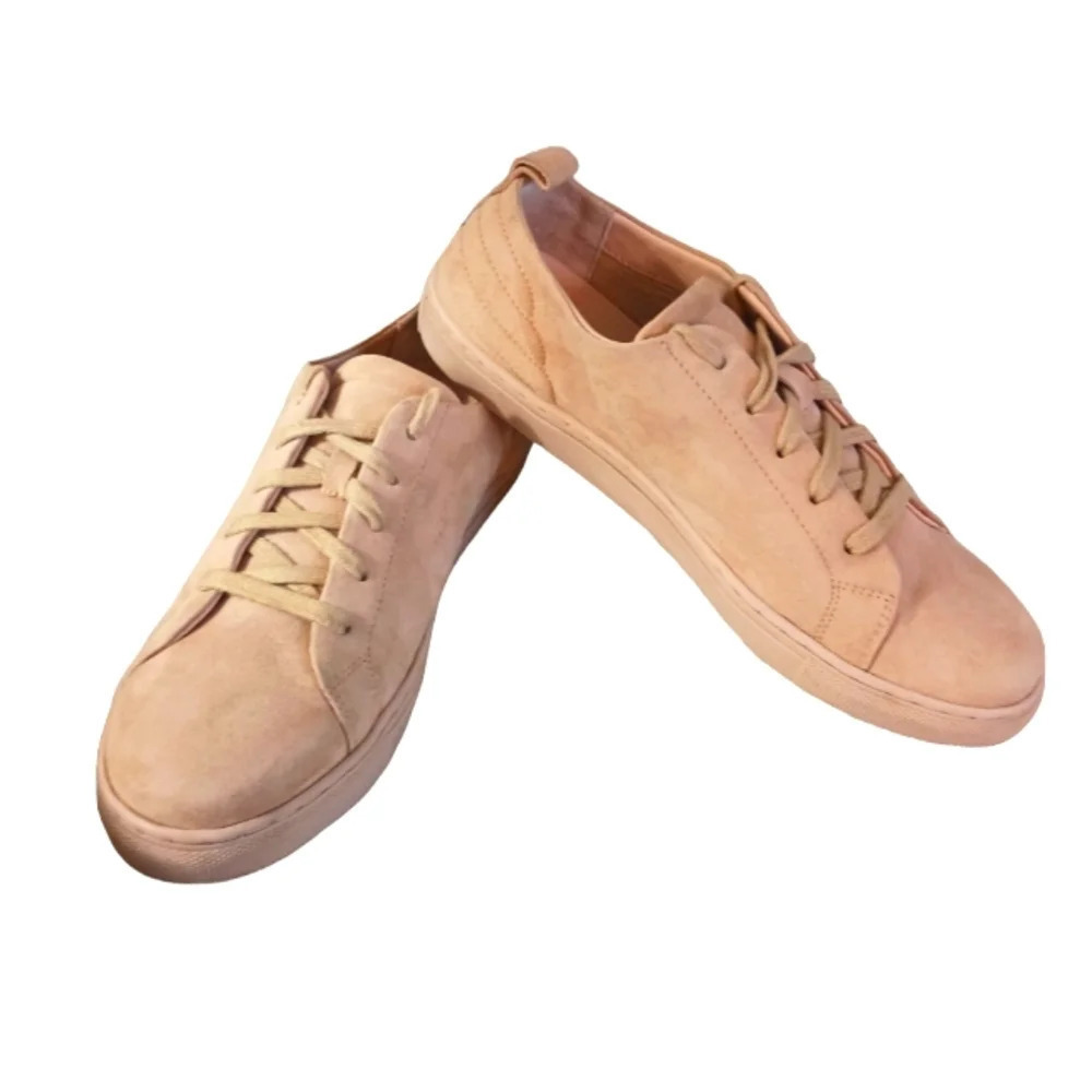 Seychelles Blush/Tan Suede Sneakers Lace Up Women's Size 9.5 Tennis Shoes